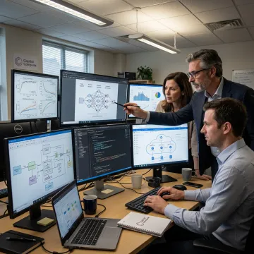 AI consultants designing machine learning solutions