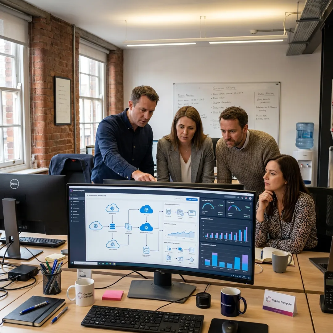AI automation dashboard for business workflows