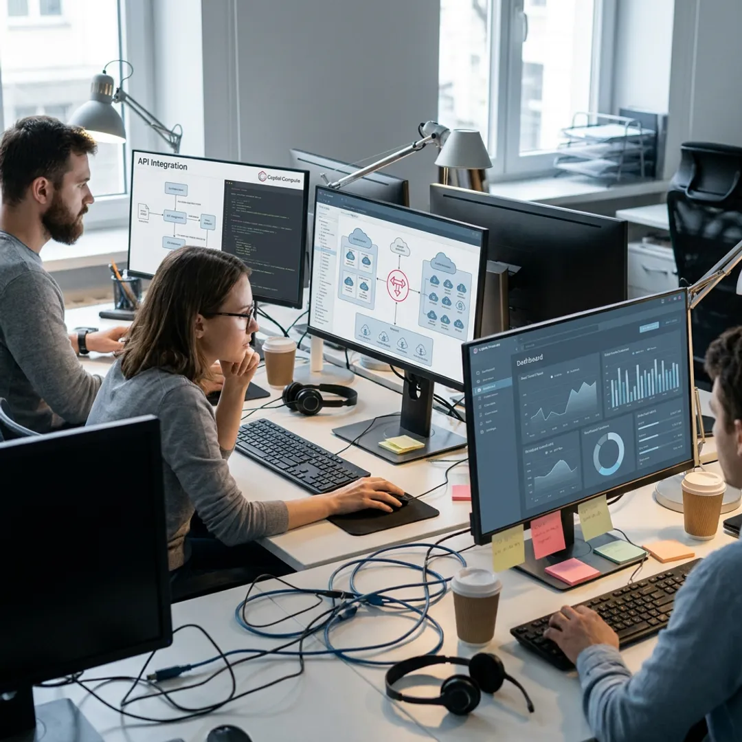 Application modernization engineers working on legacy software