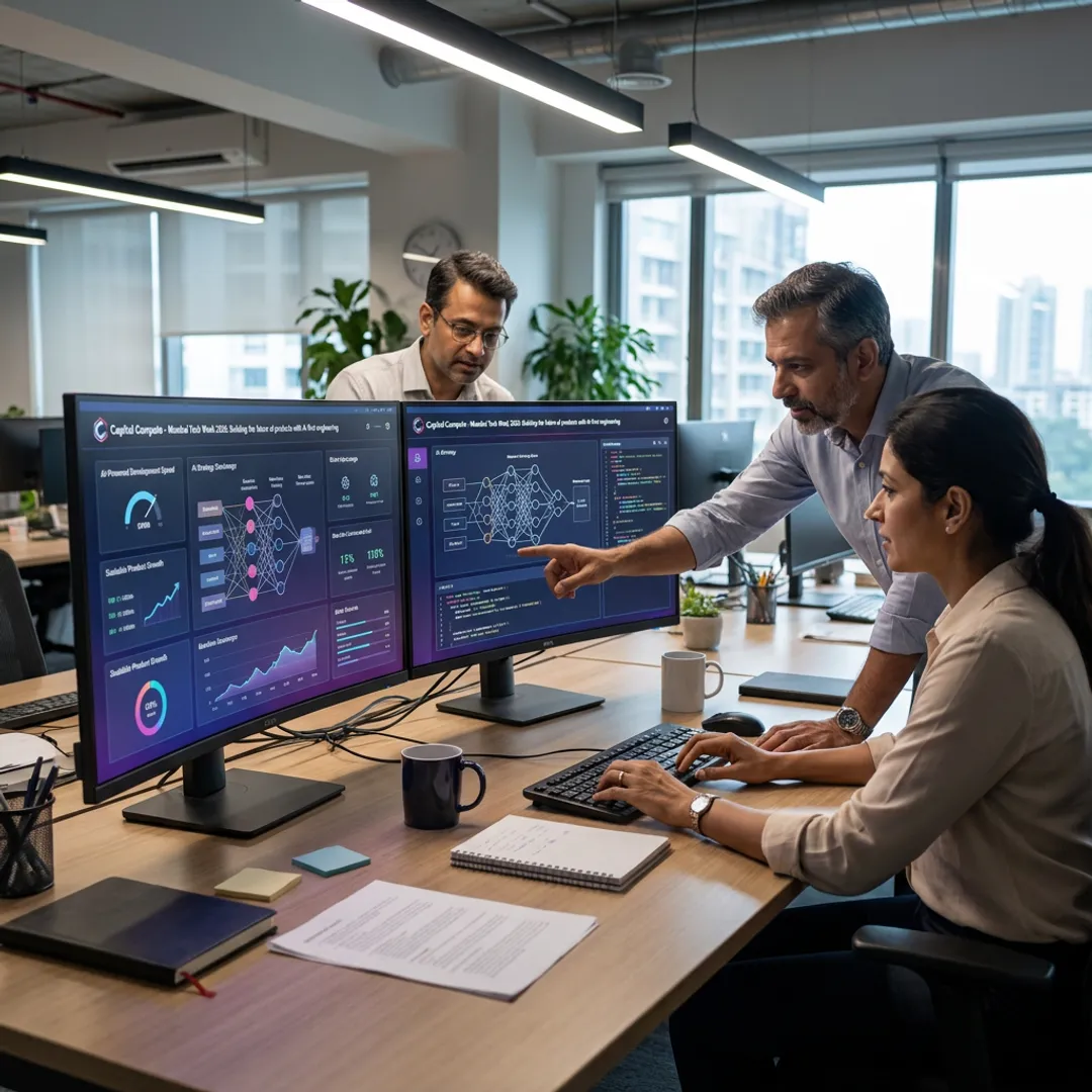 Data and AI consulting team reviewing dashboards