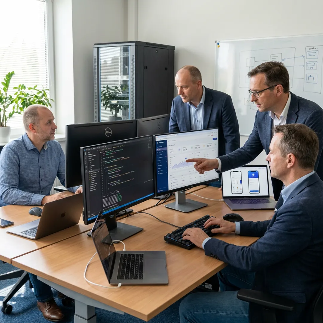 Senior software developers building custom applications