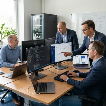 Senior software developers building custom applications