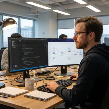 Developer building a secure AI workflow