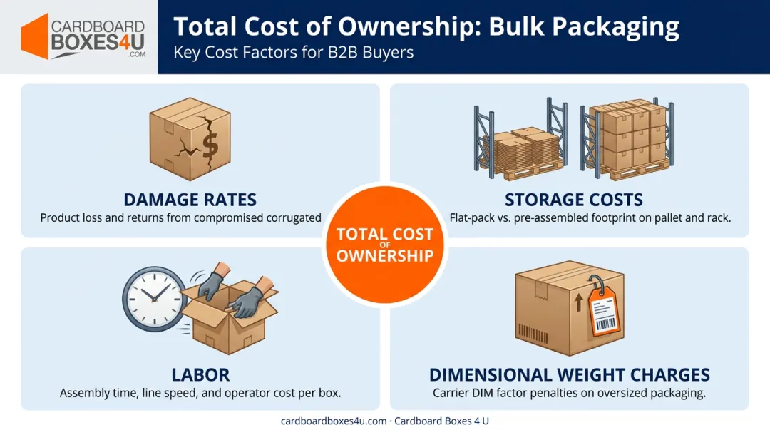 Four total cost of ownership factors for bulk packaging selection decision framework