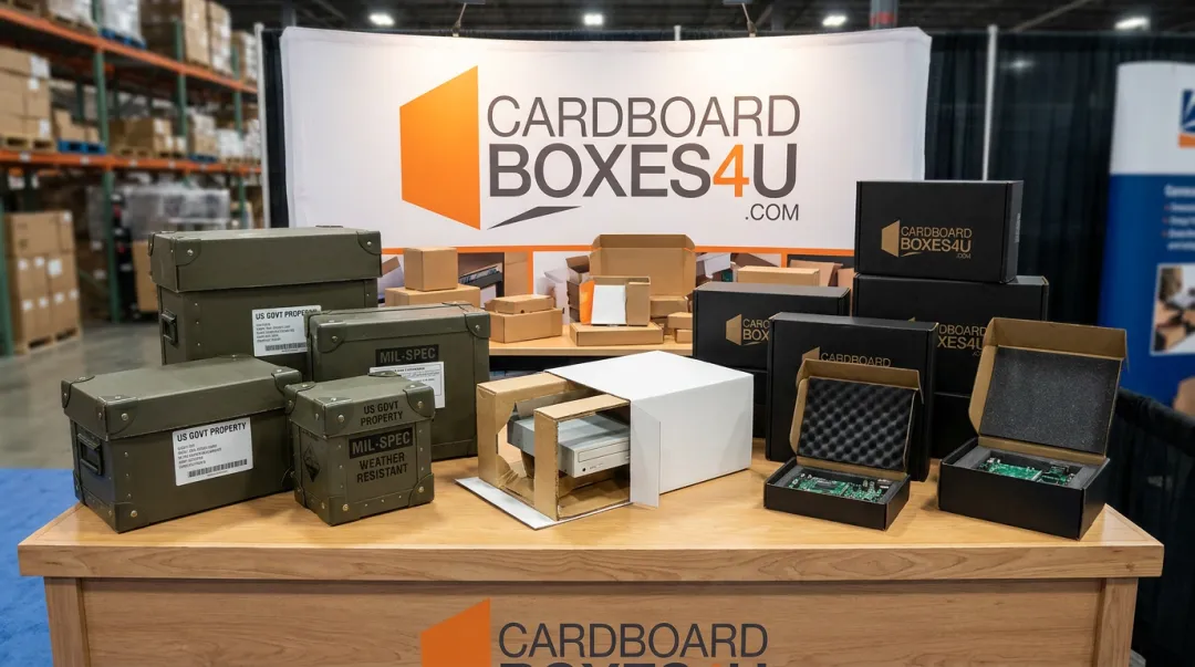 Cardboard Boxes 4 U specialty corrugated products including conductive and government spec boxes