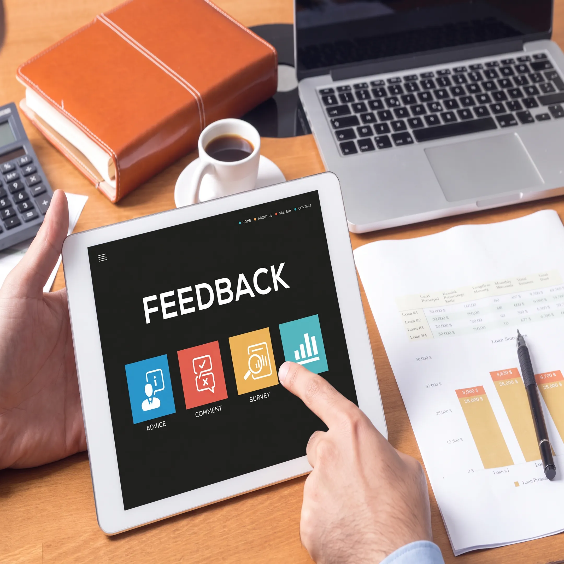 Manager reviewing employee sentiment and eNPS analytics on a software dashboard