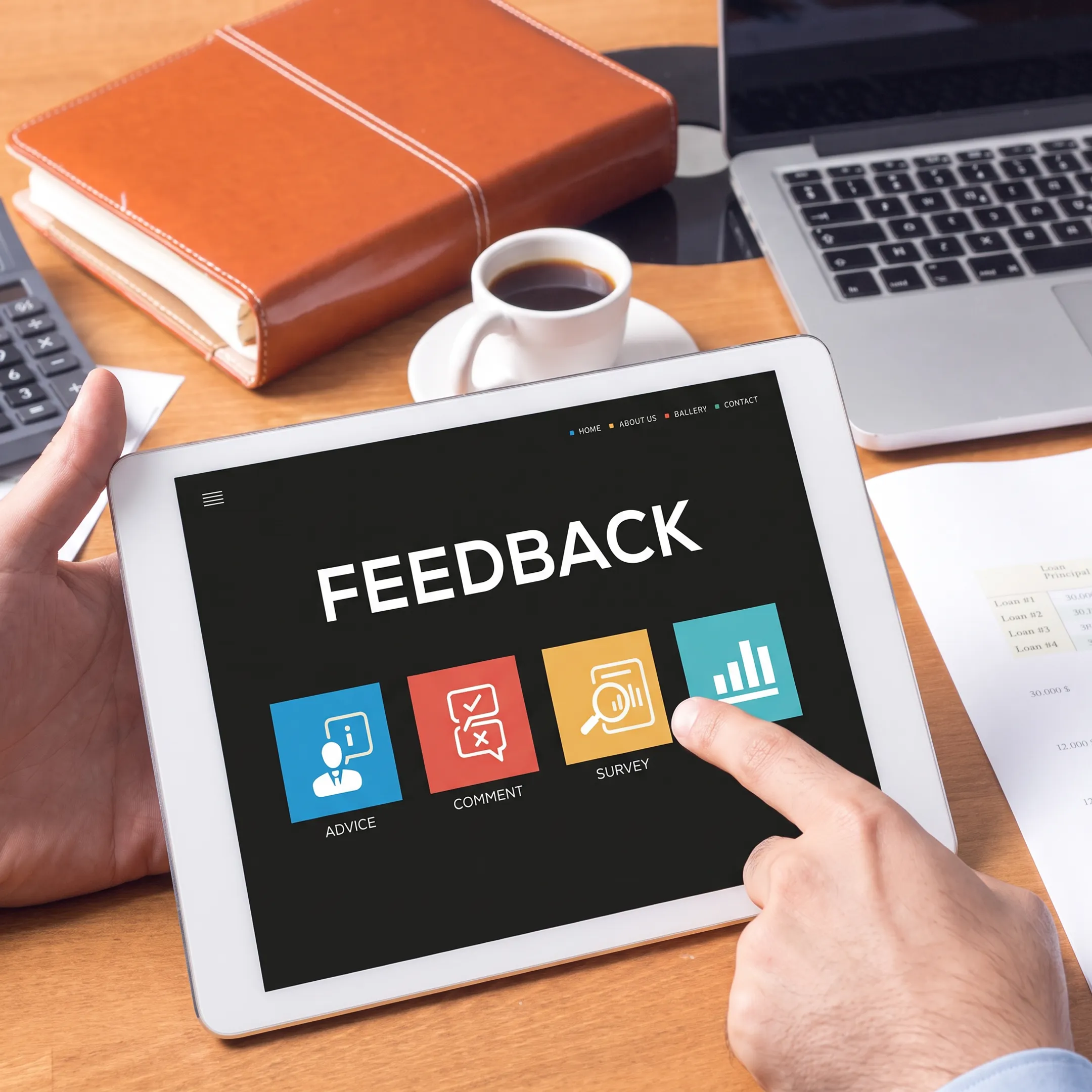 Manager viewing employee engagement and culture analytics dashboard