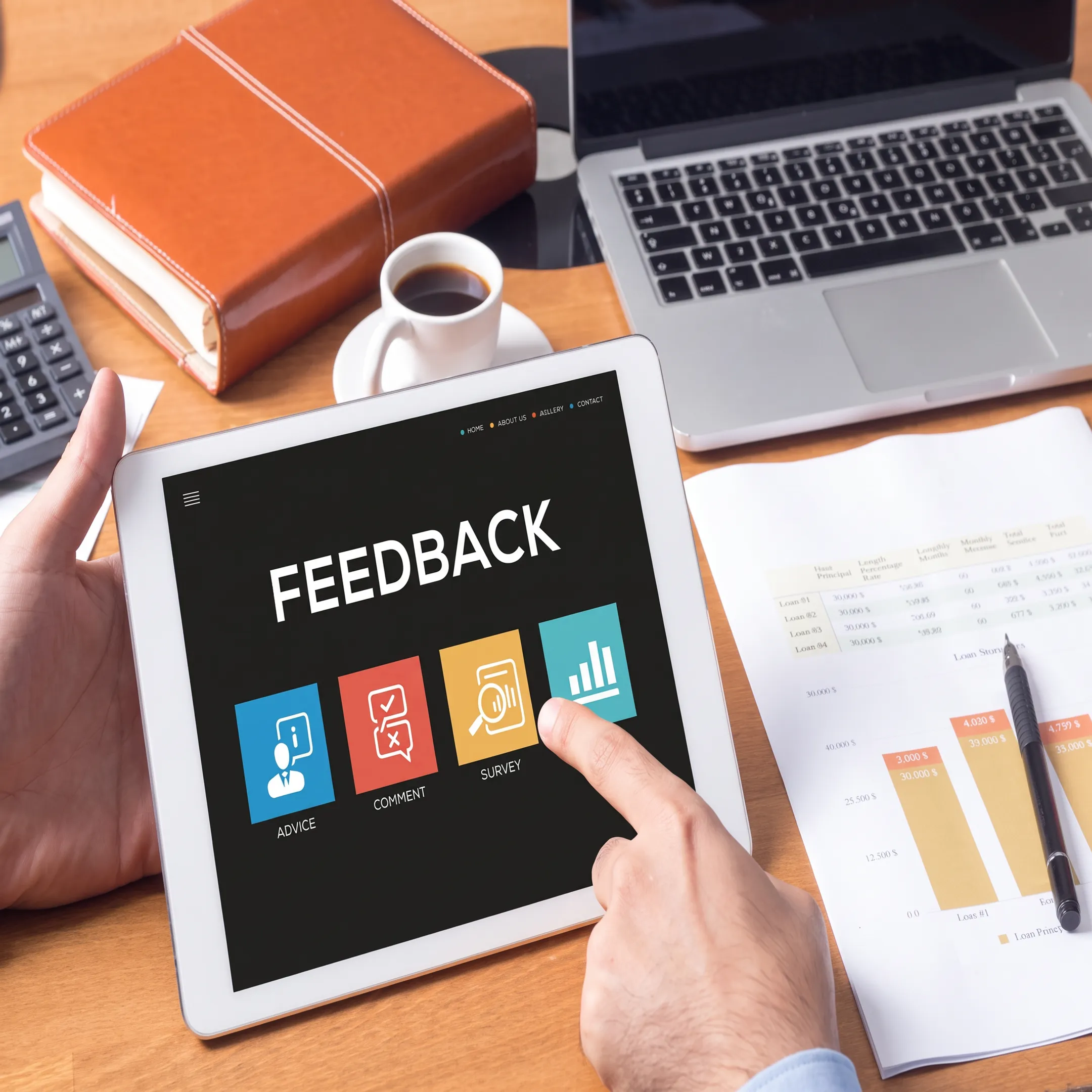 Manager reviewing employee engagement and workforce retention insights on a digital platform