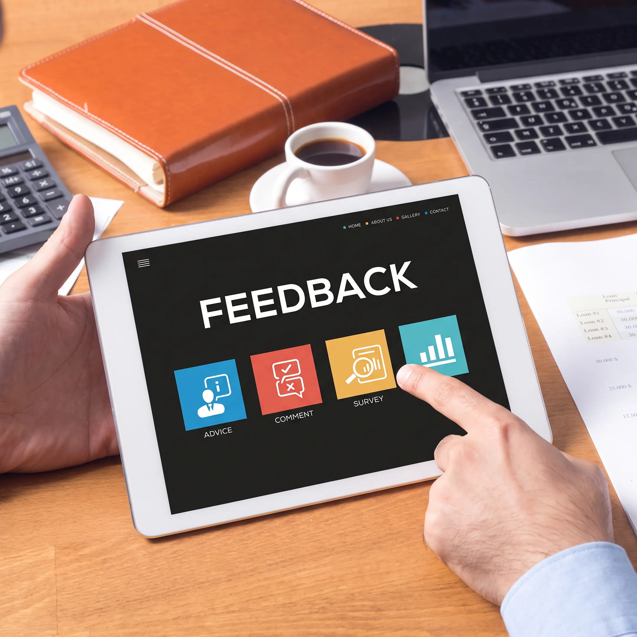 Managers reviewing employee feedback dashboards and team engagement insights