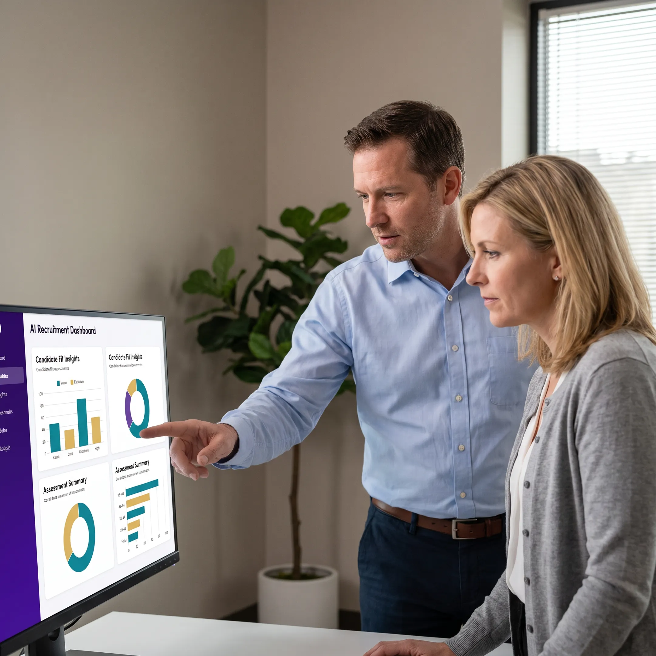 AI hiring platform dashboard showing candidate insights and behavioral assessment data