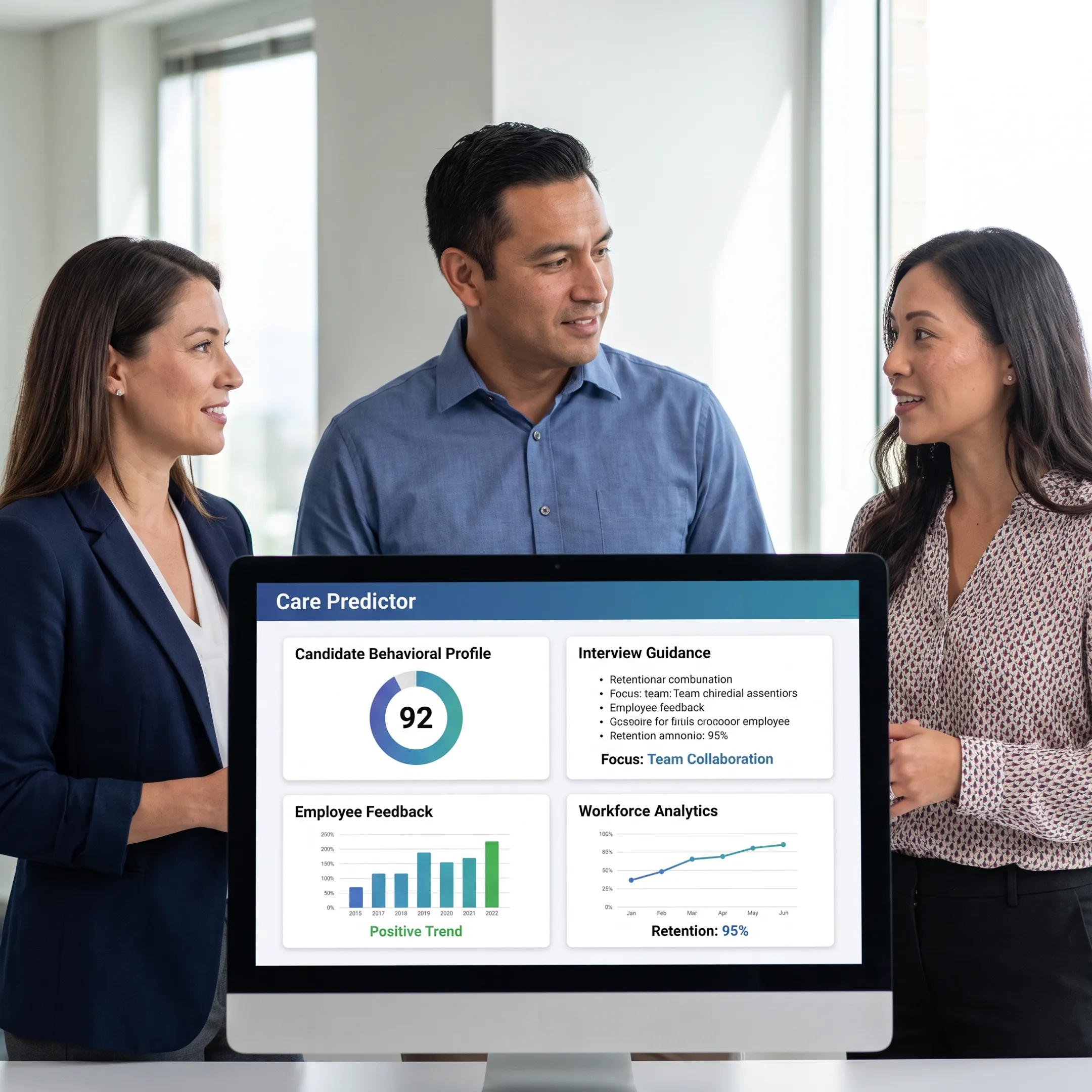 Behavioral health hiring team reviewing candidate workforce insights