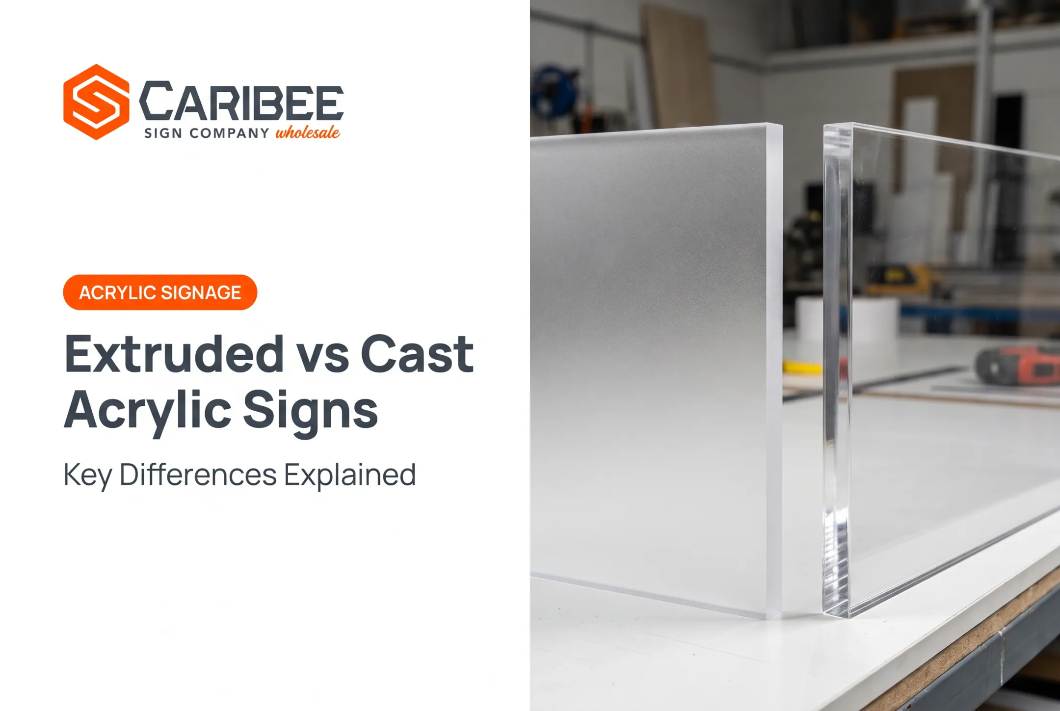 Extruded vs Cast Acrylic Signs: Key Differences Explained