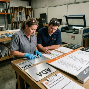 ADA signage production and order review