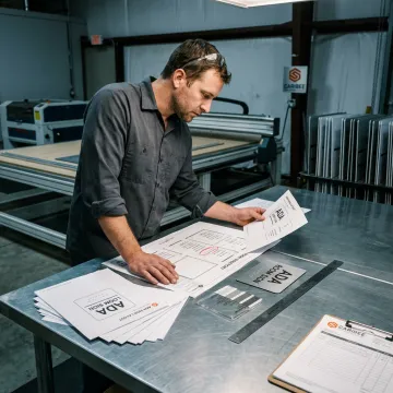 Signage production and order review process