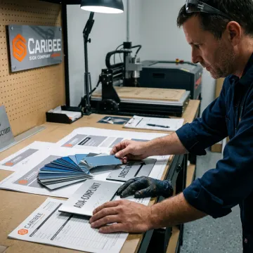 Custom ADA signage production process