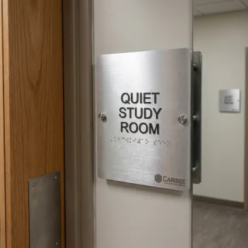 Quiet Room Sign in educational institution