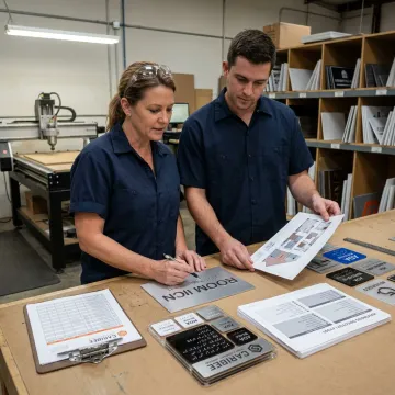 ADA signage production process