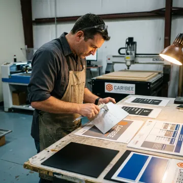 Custom ADA signage production process
