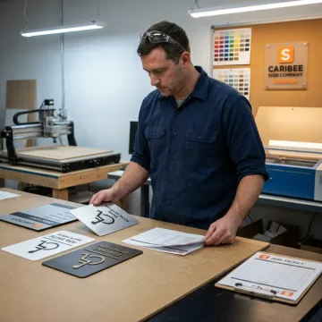 Signage production process for ADA signs
