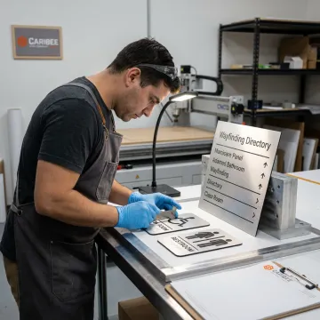 Custom ADA signage production process