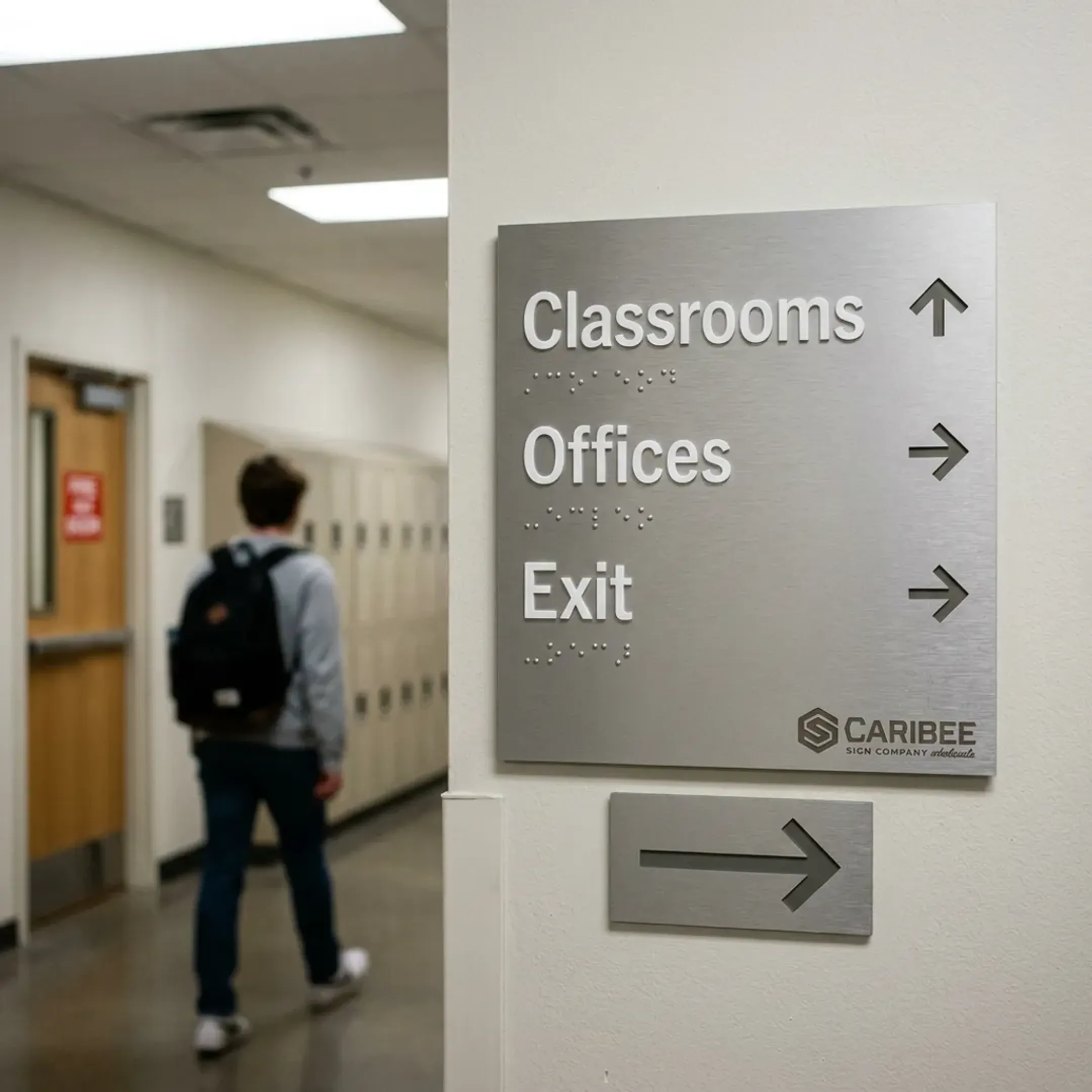 Education campus wayfinding sign