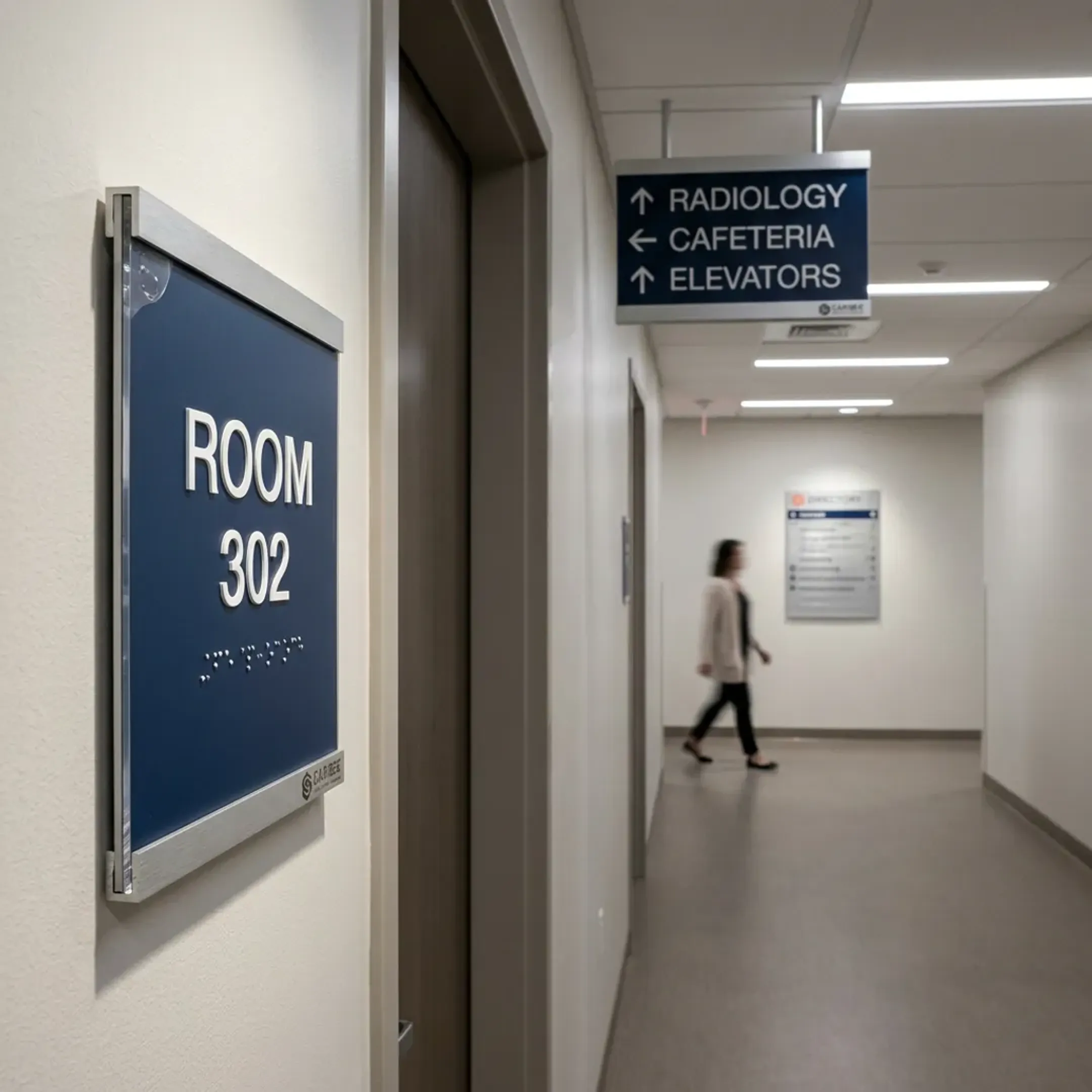 Healthcare wayfinding signage