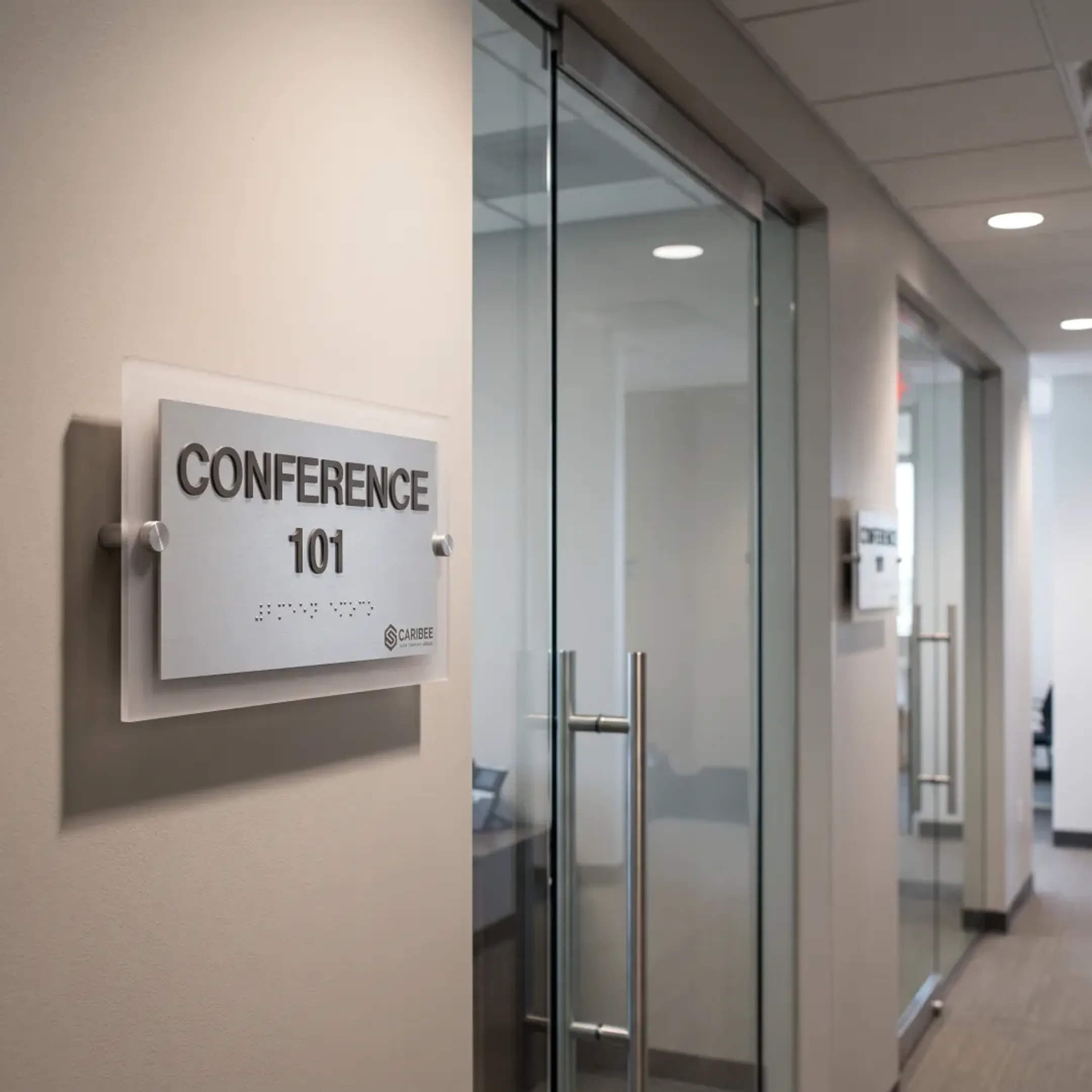 Corporate office room number signage