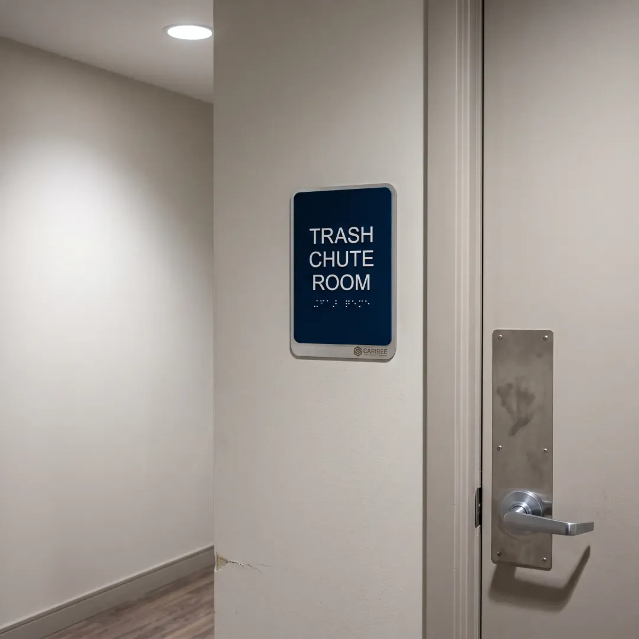Multifamily Residential trash chute signage