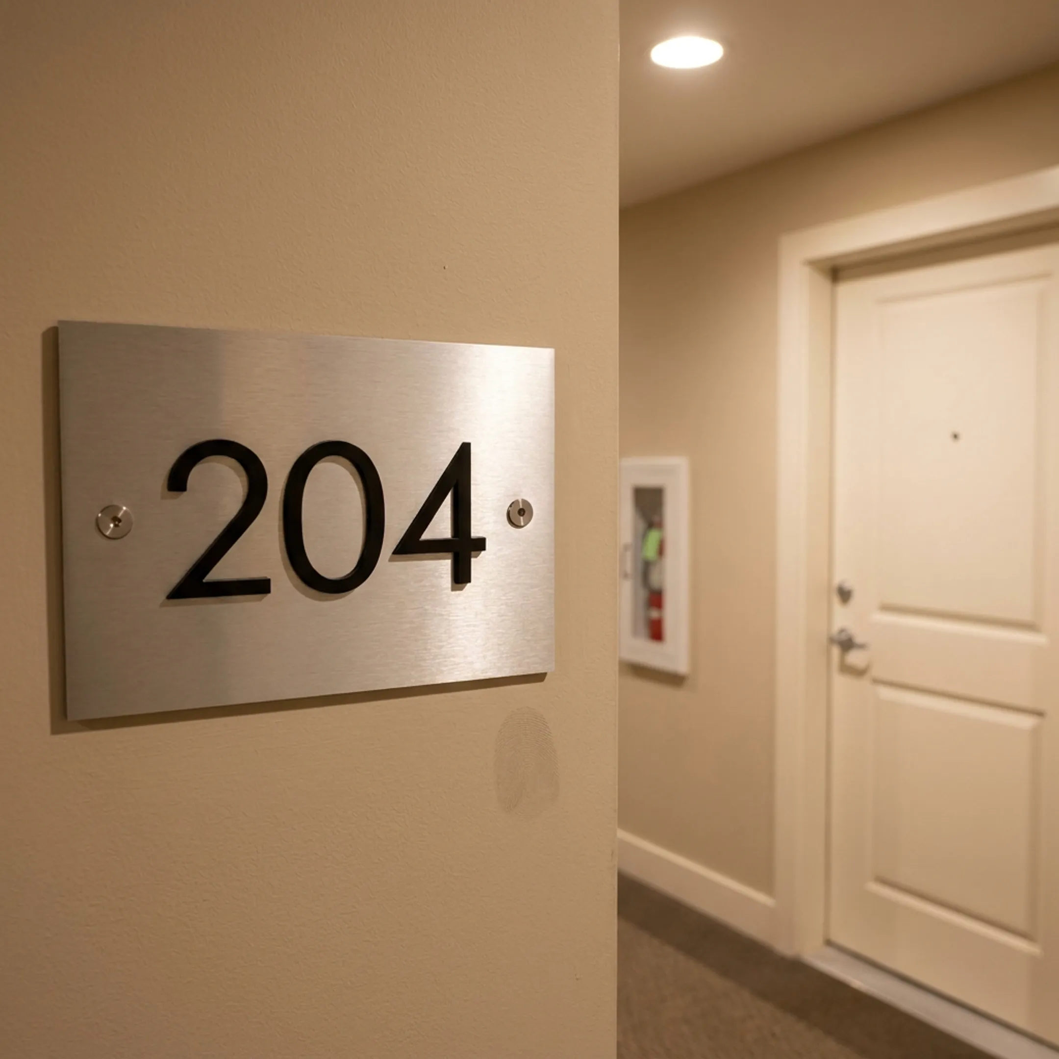Multifamily residential unit signage