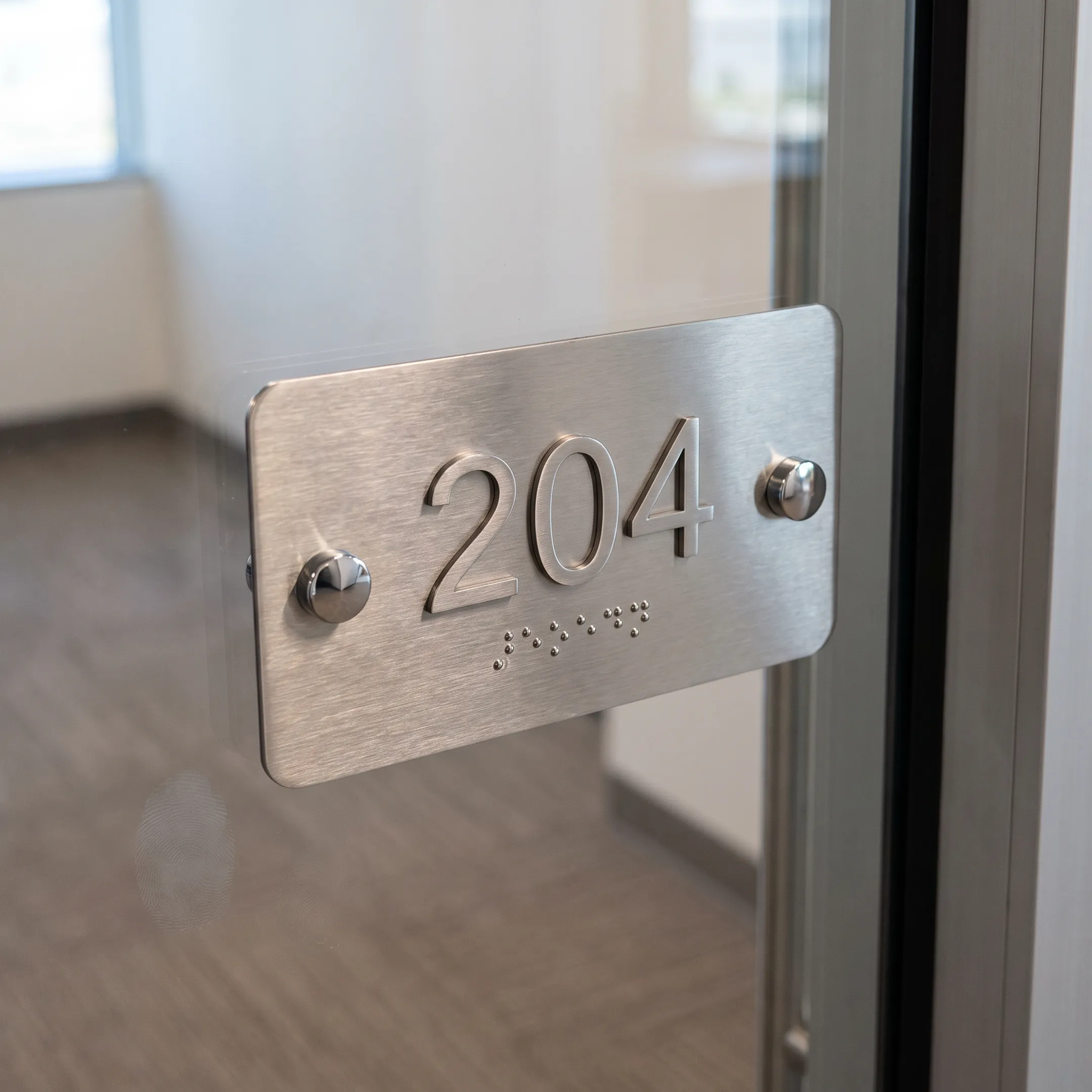 Corporate office door sign