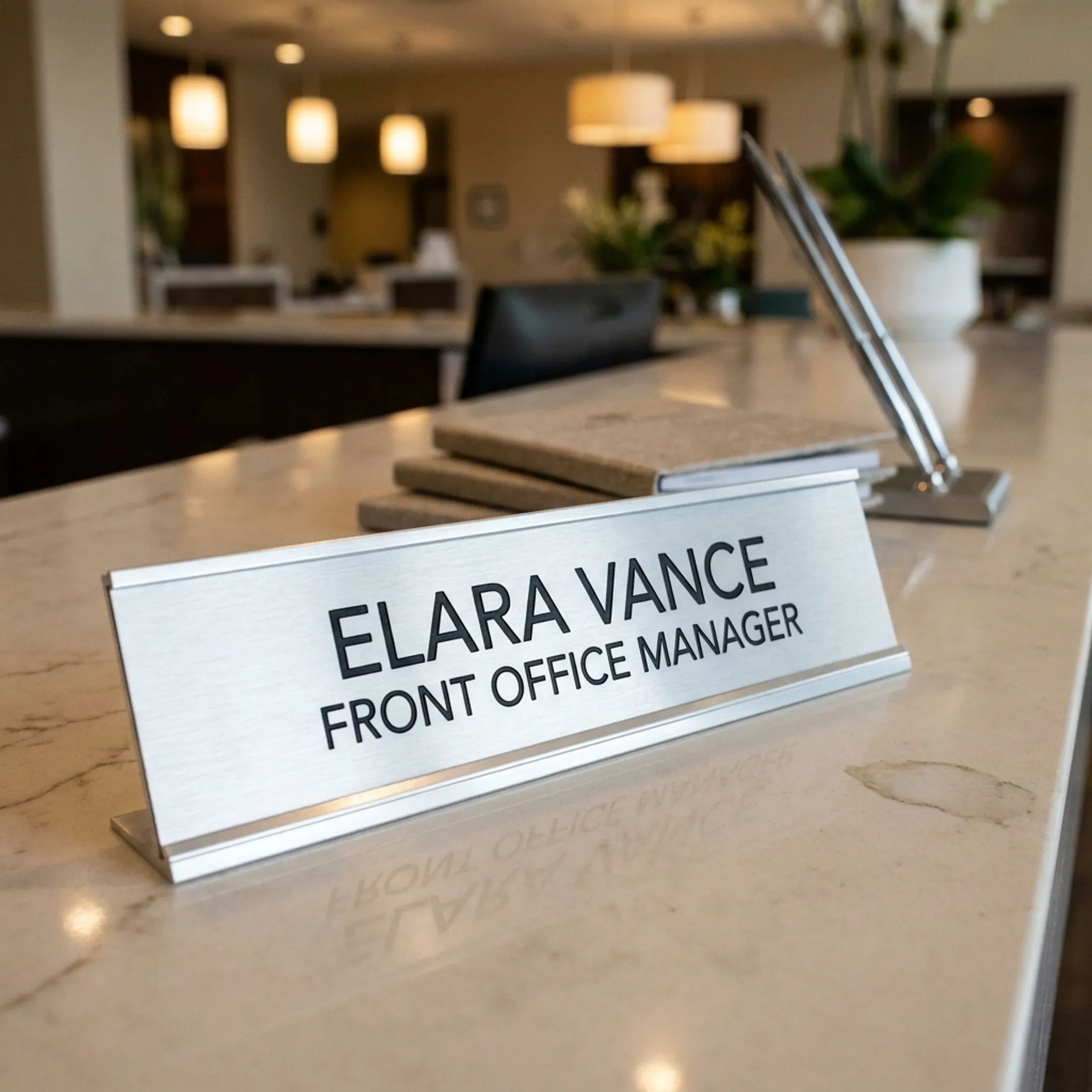 Hospitality nameplate