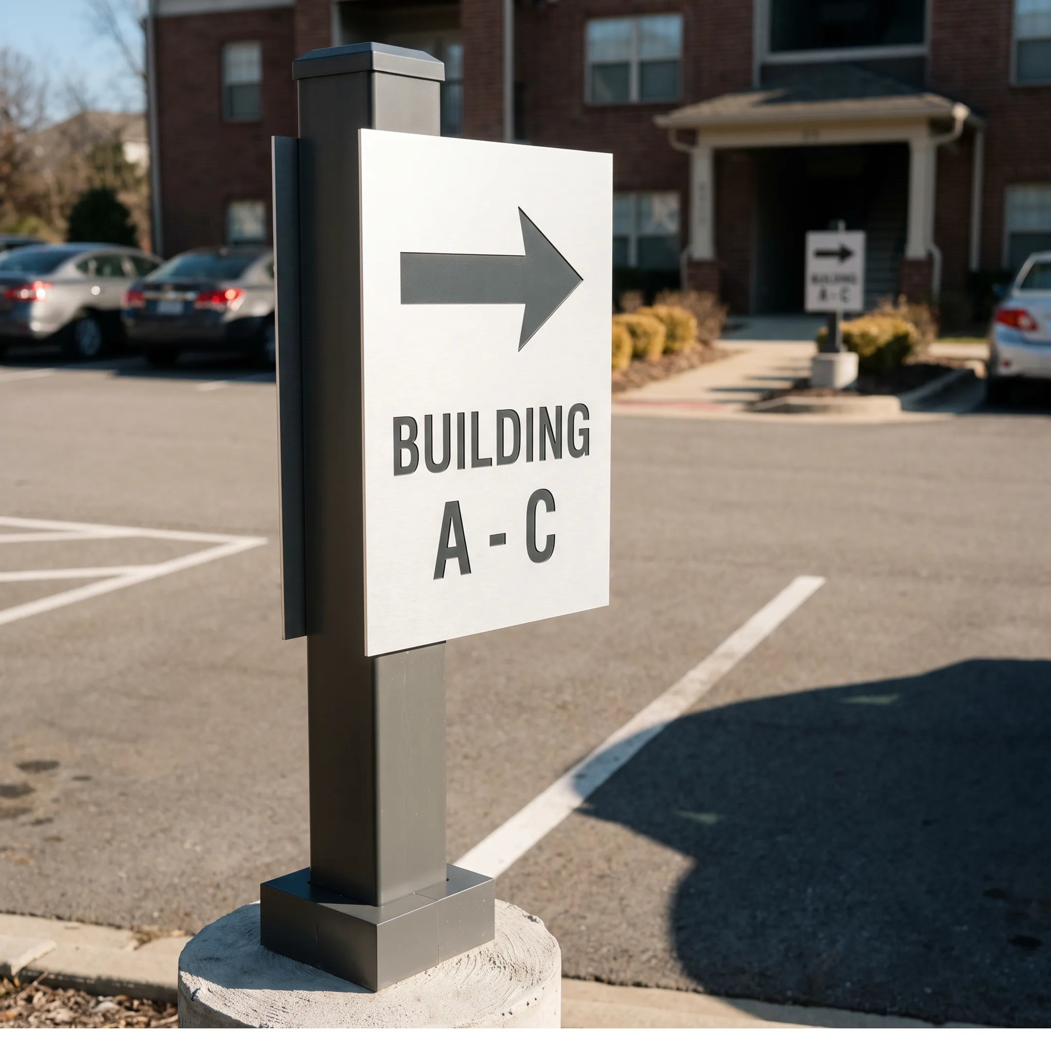Multifamily Residential parking directional sign
