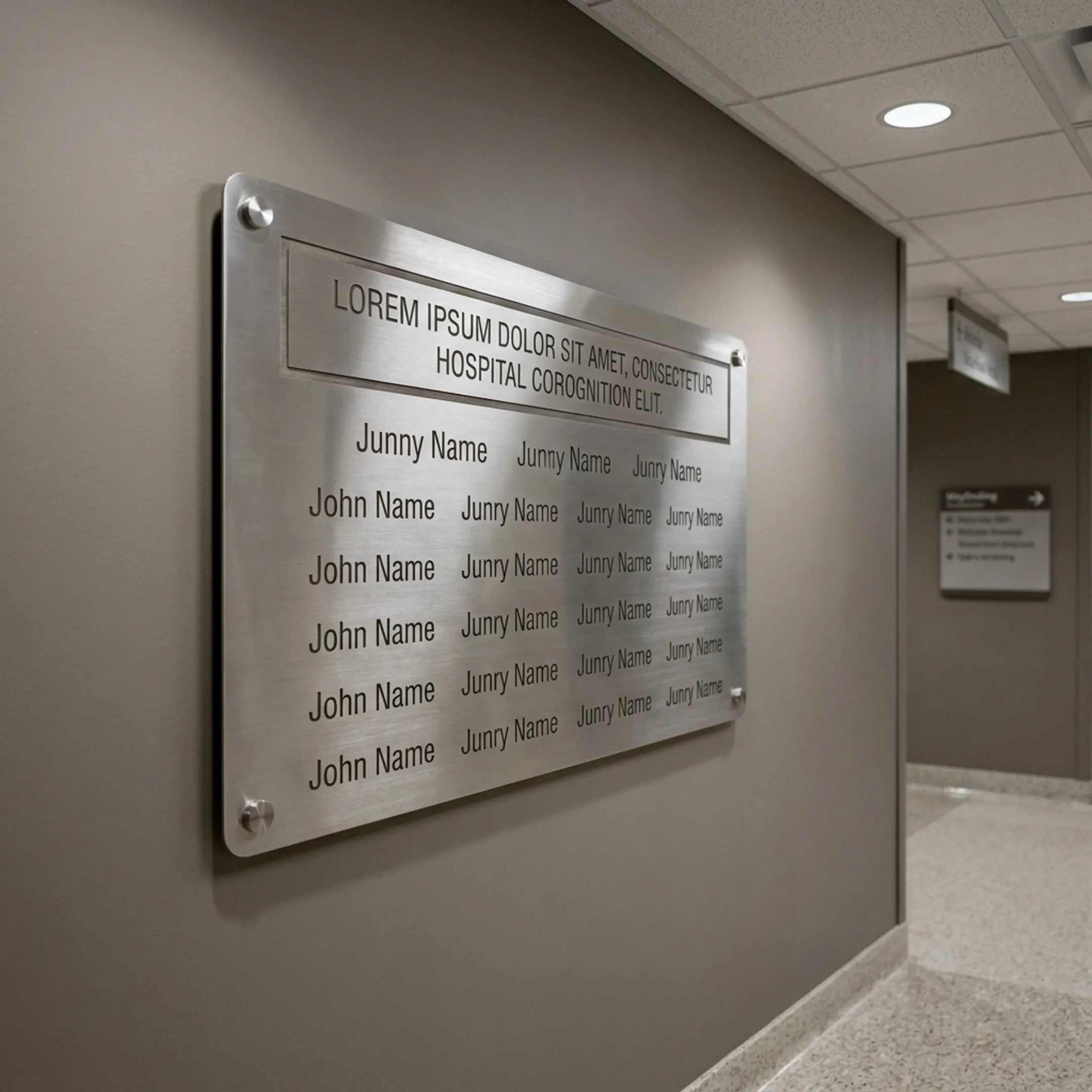 Healthcare recognition plaque