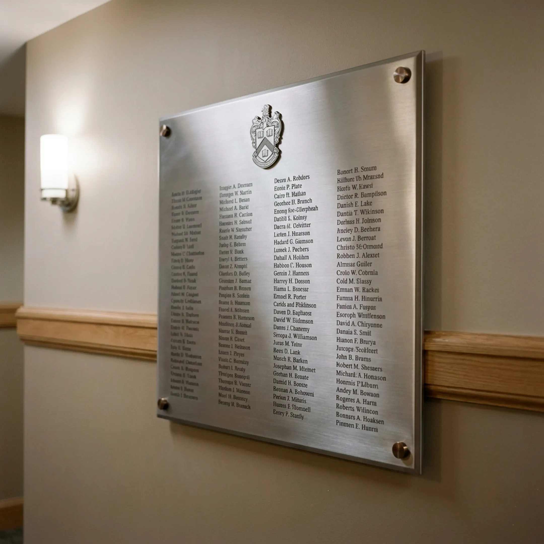 Educational honor plaque