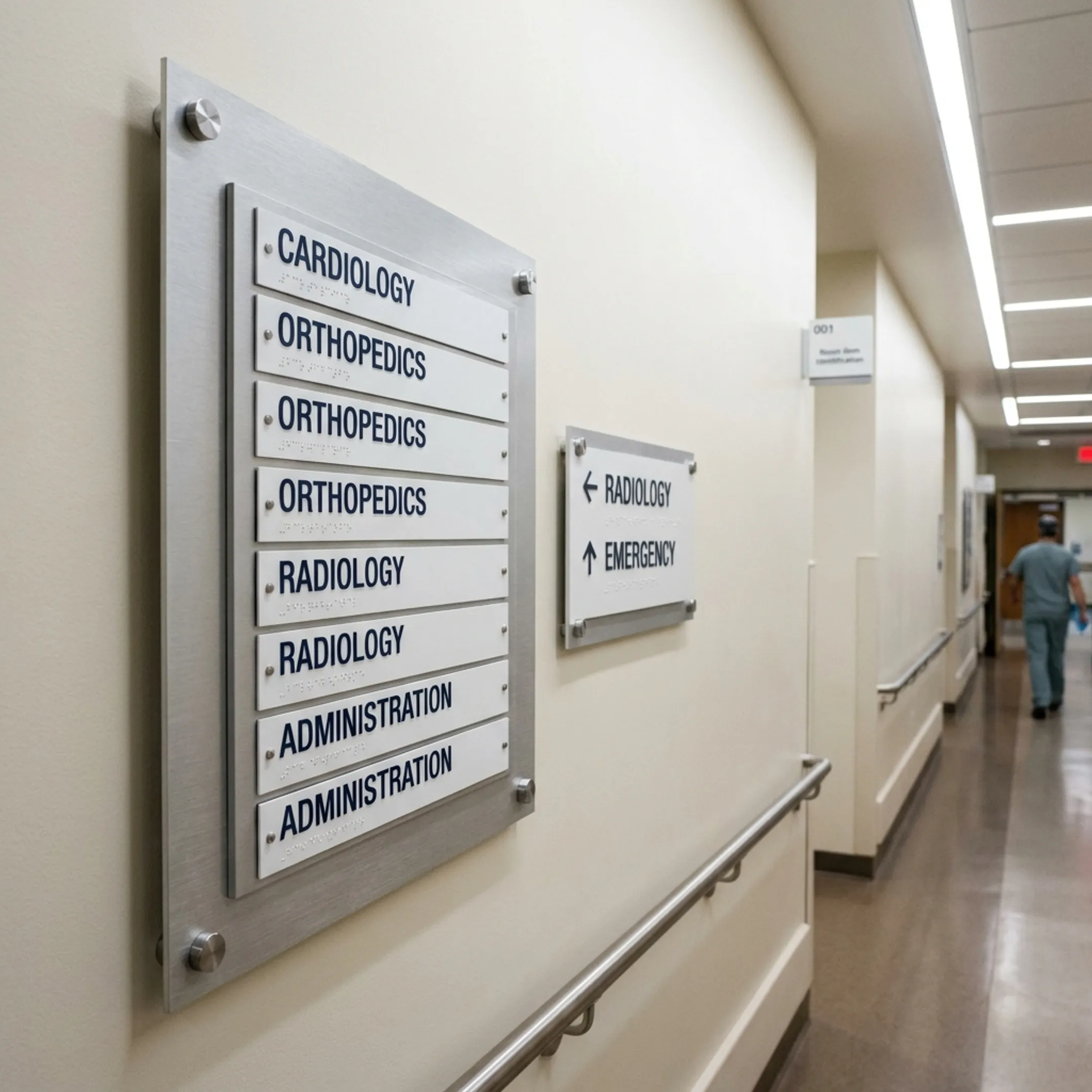 Hospital wayfinding signage