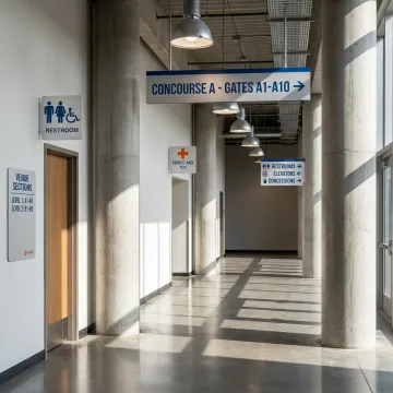 Custom stadium wayfinding and ADA signage
