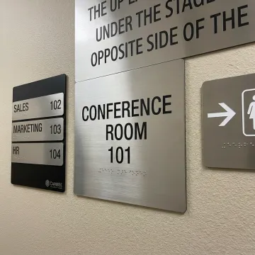 ADA signage production for commercial facility