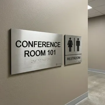 Custom ADA compliant Braille signs