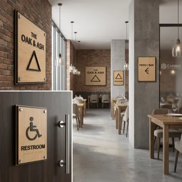 Custom restaurant ADA signs