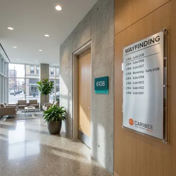 Custom ADA and wayfinding business signs