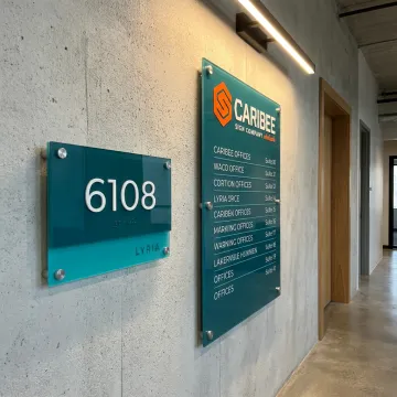 ADA and wayfinding signage in commercial building