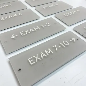 Braille room identification signs