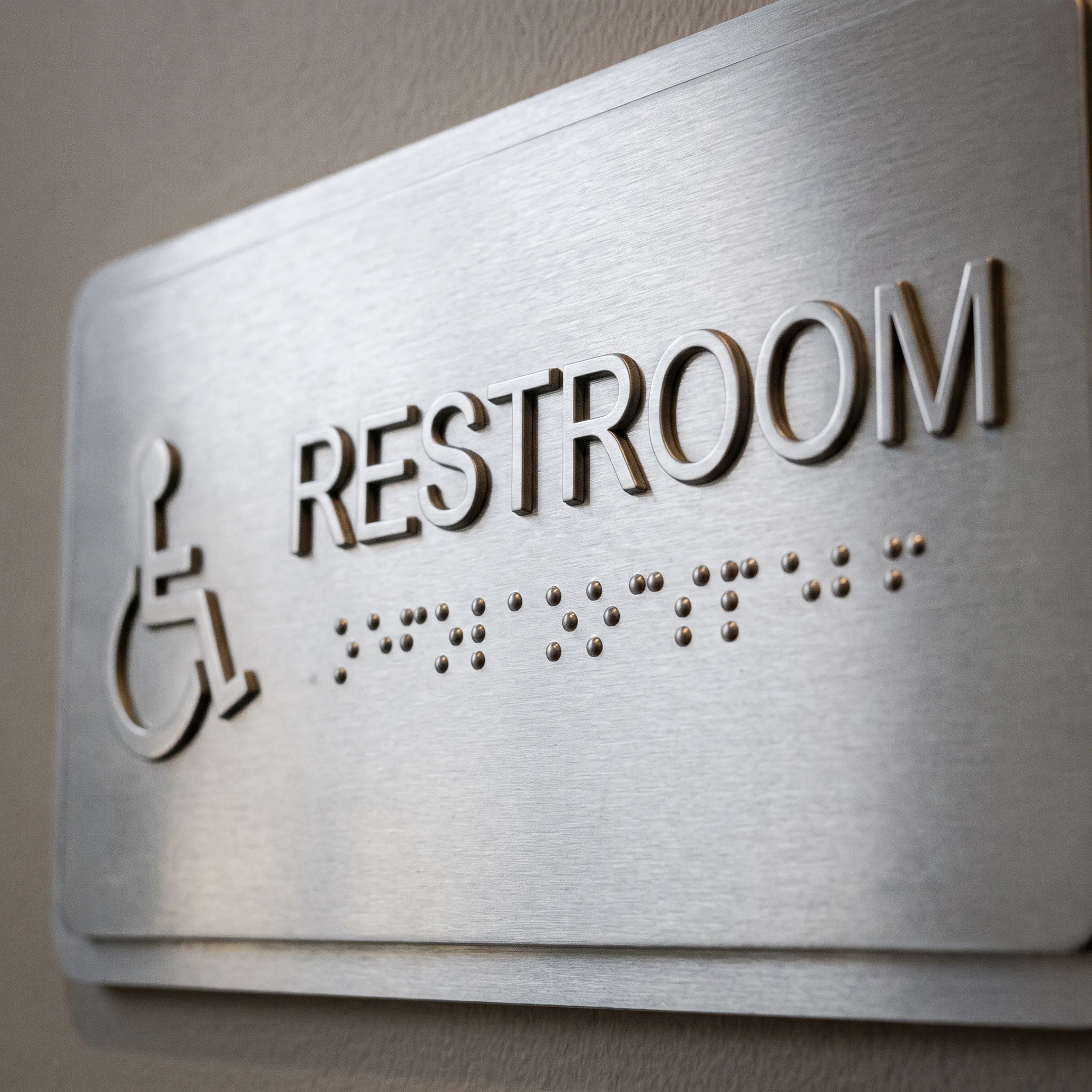 Wholesale Aluminum Composite Braille Signs for Restrooms and More