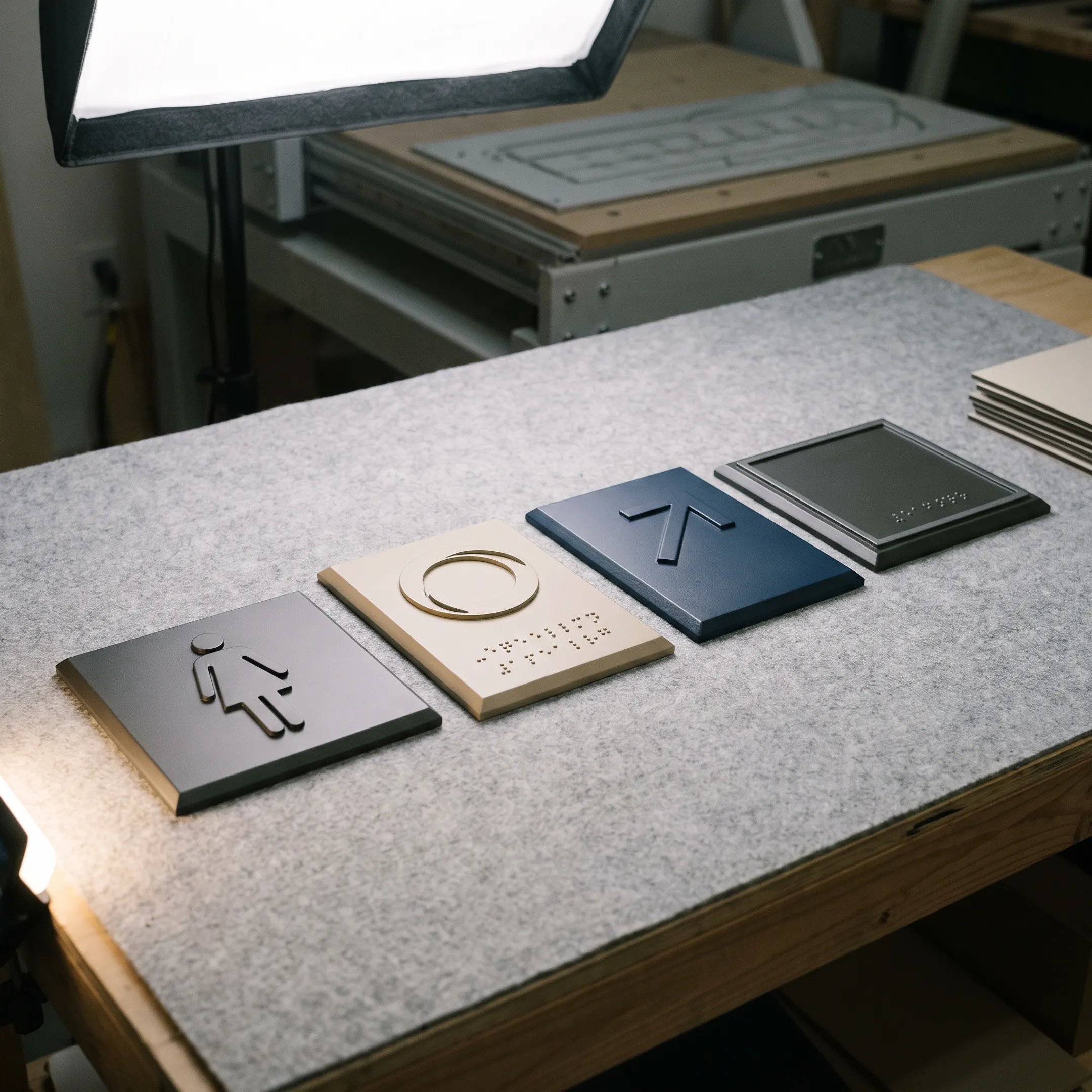 Custom tactile ADA signage collection