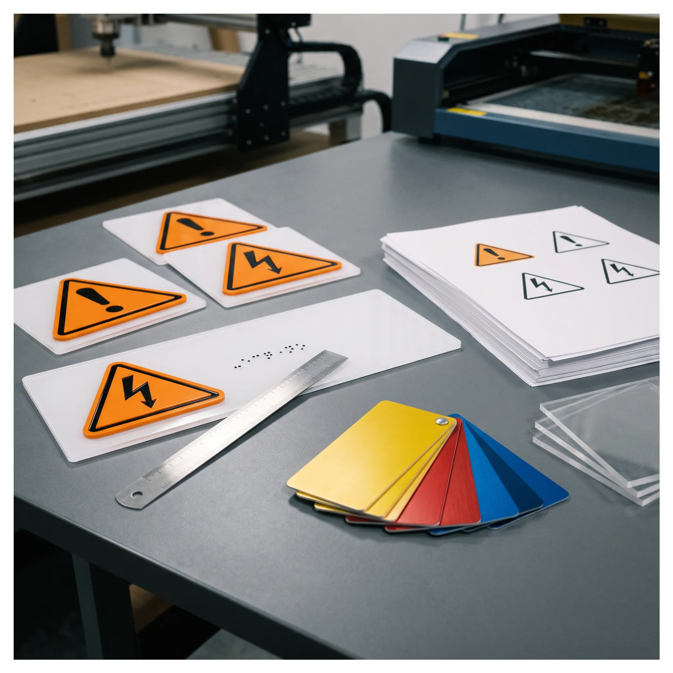 Custom OSHA and ANSI safety signs