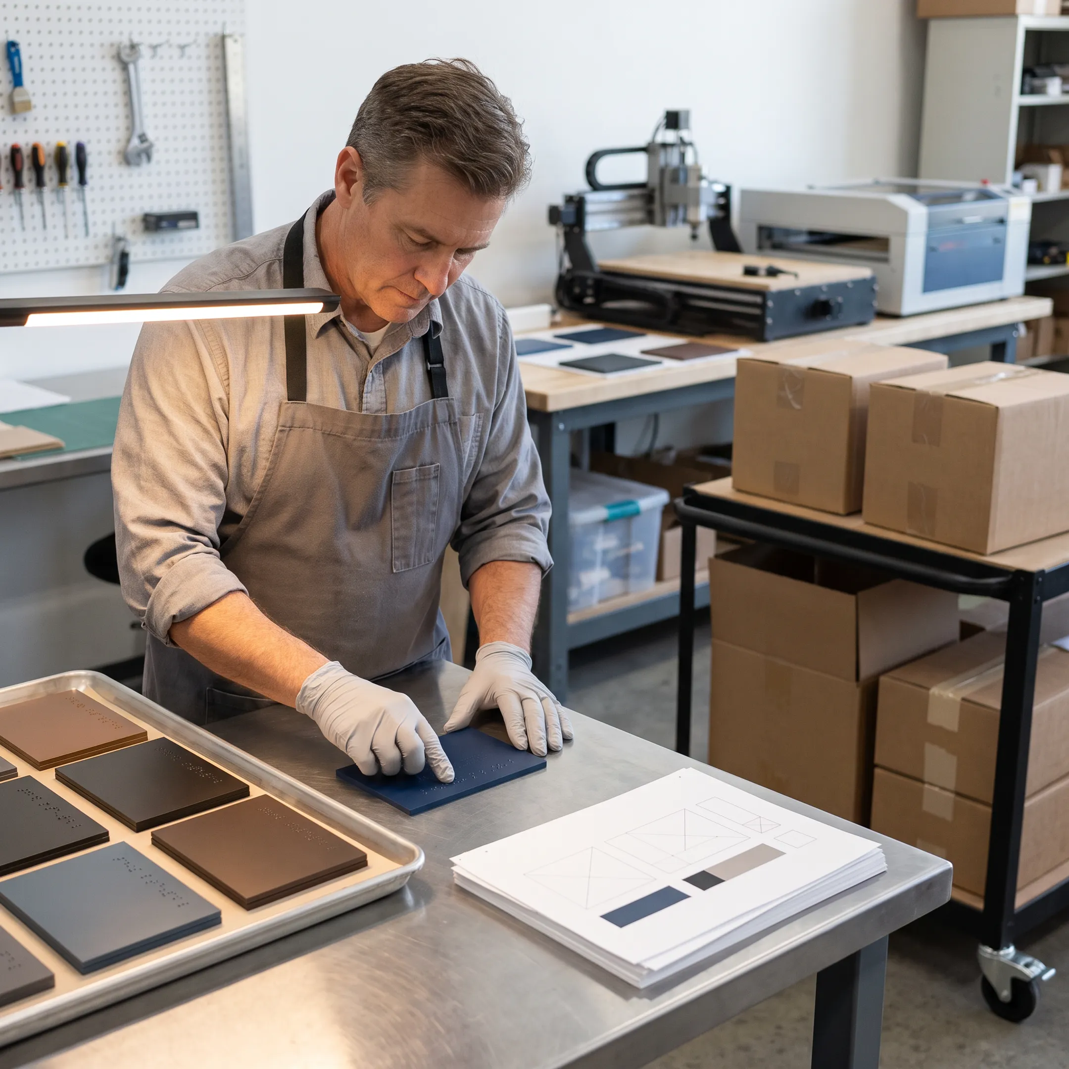 Custom signage production process