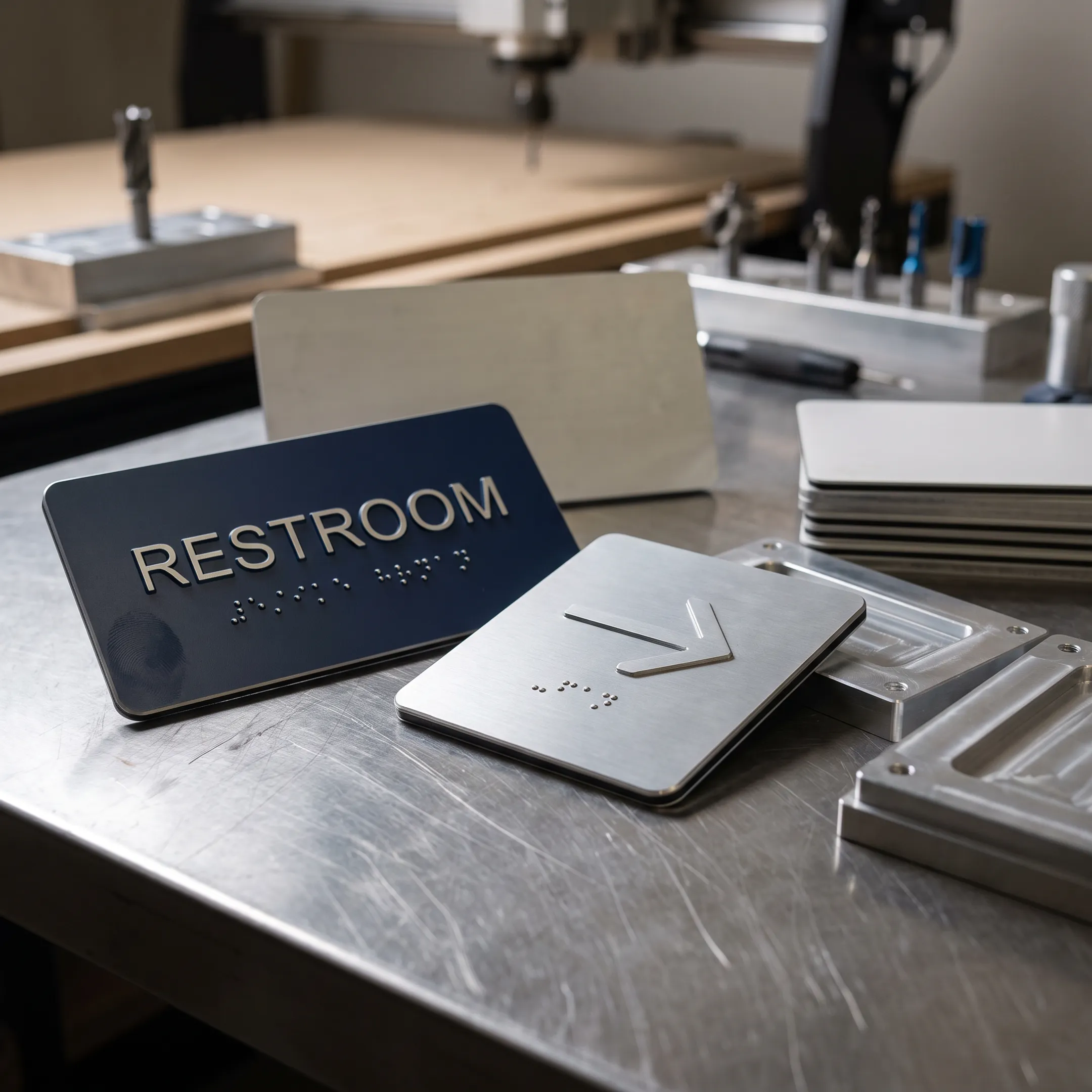 Braille room identification signs