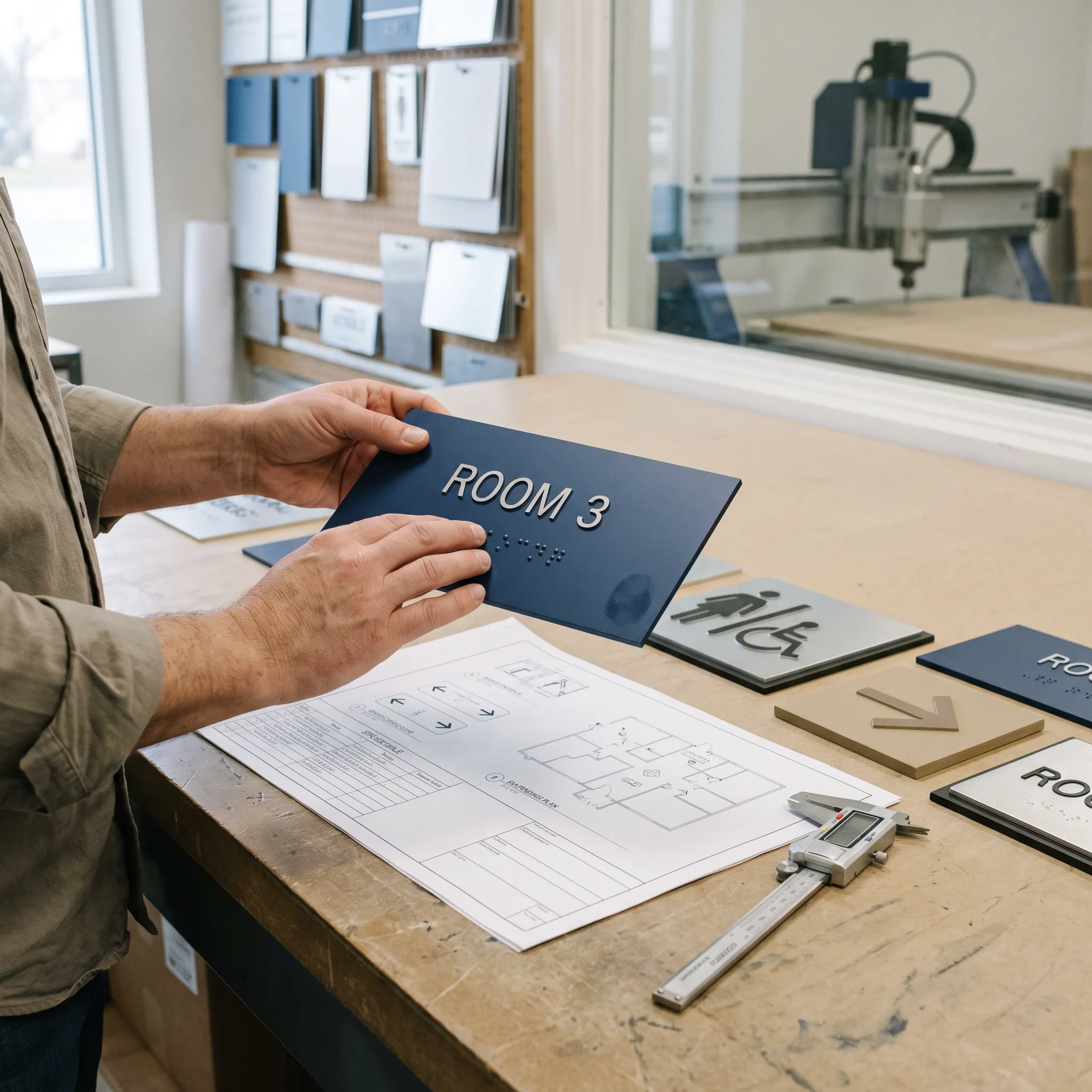ADA signage production process