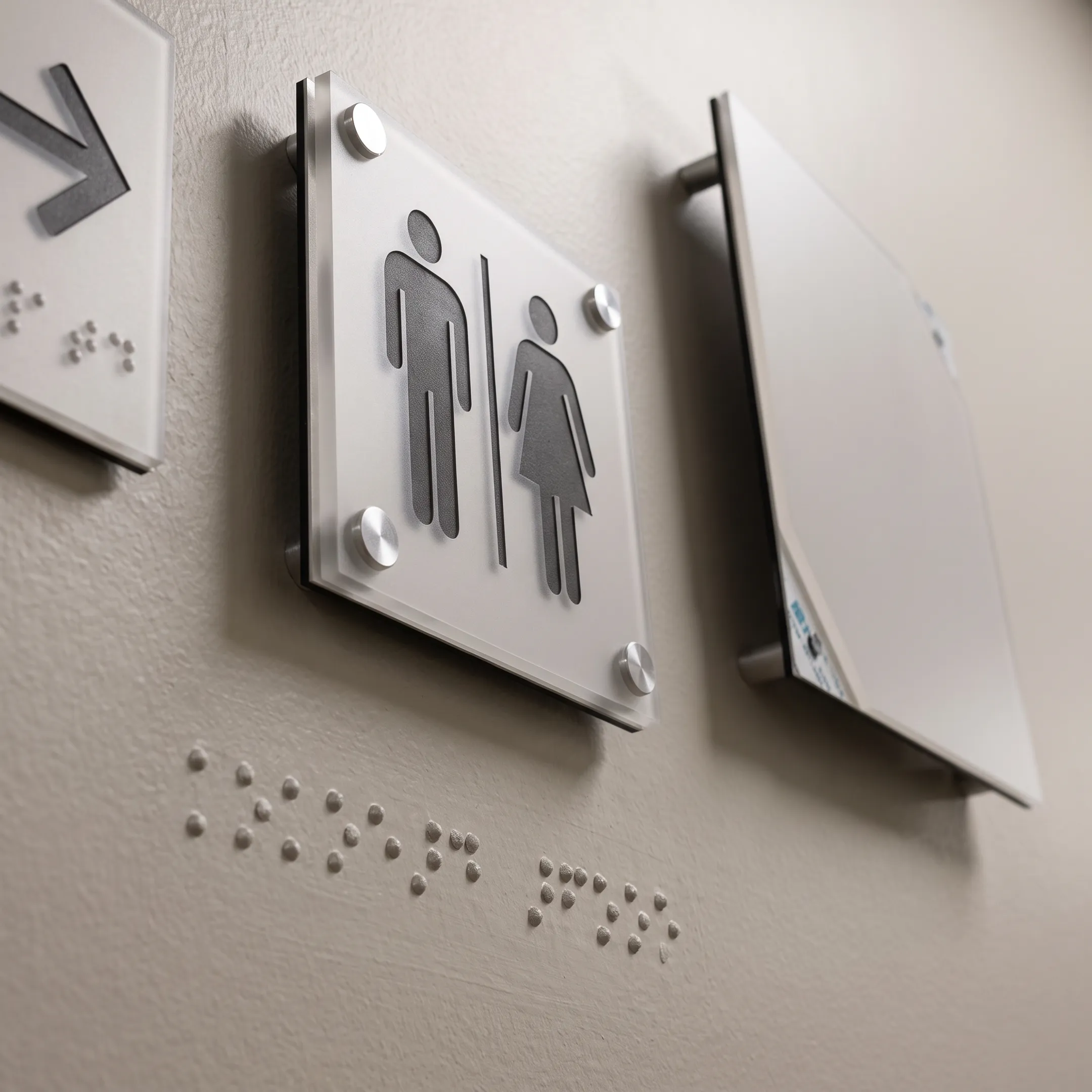 ADA signs in commercial corridor