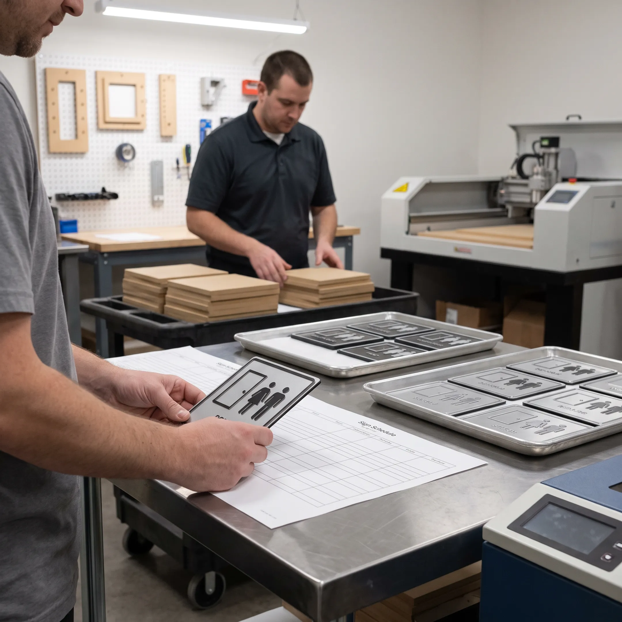 ADA signage production and order review